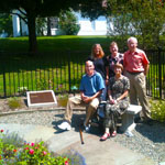 Memorial Garden Plaques in Christ Church - 10 gate, Summer, '13. Twins cousin Nancy, wife, Kathy, Bill, Garret & Cousin Annie.
